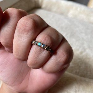 Labradorite Eternity Band, Size 8.